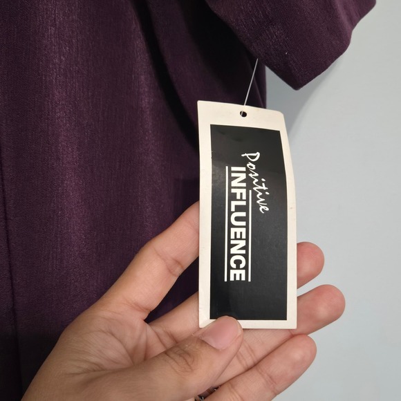 B#74 Positive Influence Women's Size 8 Plum Purple Velvet Kimono Cardigan Jacket - Picture 5 of 8